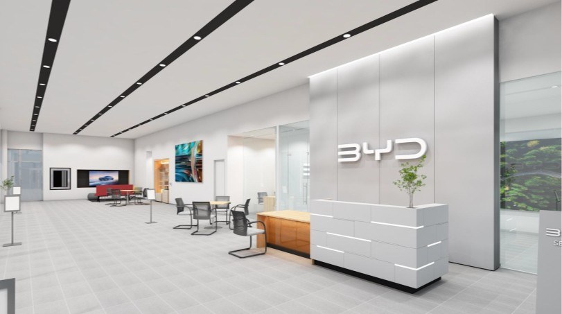 BYD AUTO長野 新規ショールームの完成予想パース